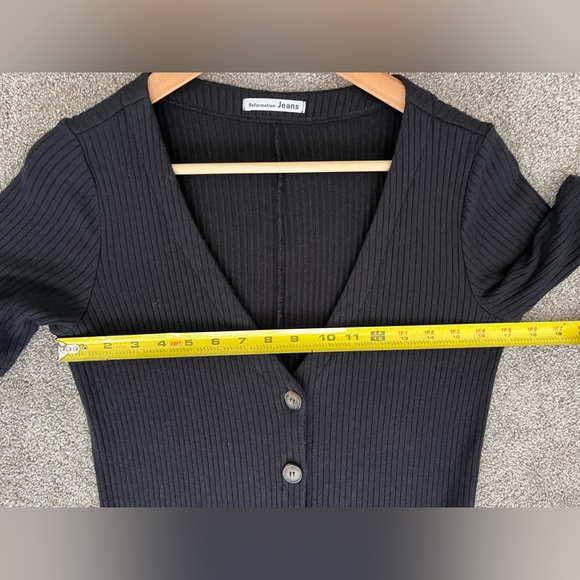 Reformation Jeans Black Camille Ribbed Knit Jumpsuit Size large - Picture 15 of 15